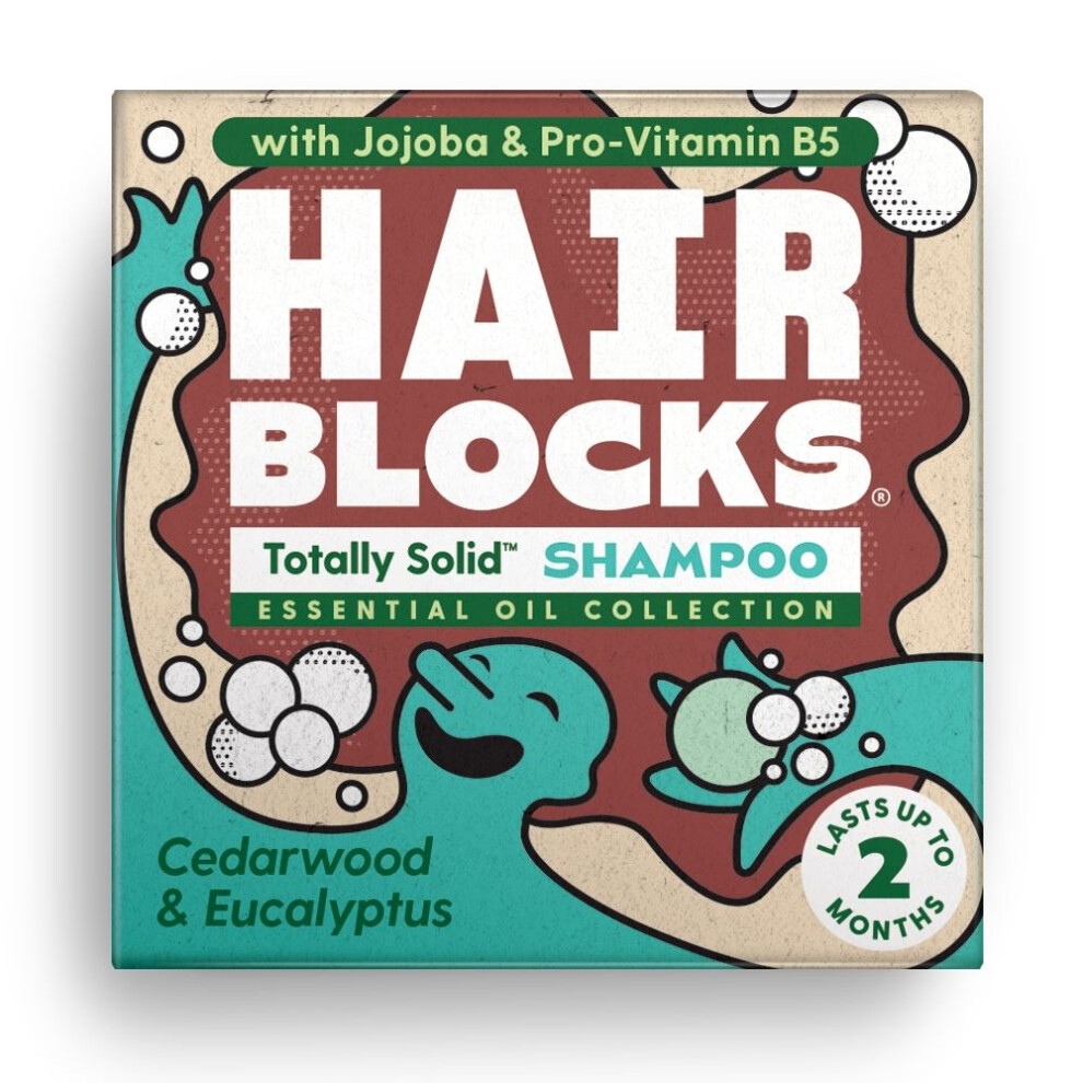 Shower Blocks {Aisle A} | Hair Blocks Solid Shampoo - Cedar & Eucalyptus - All Hair Types | 1 X 85G