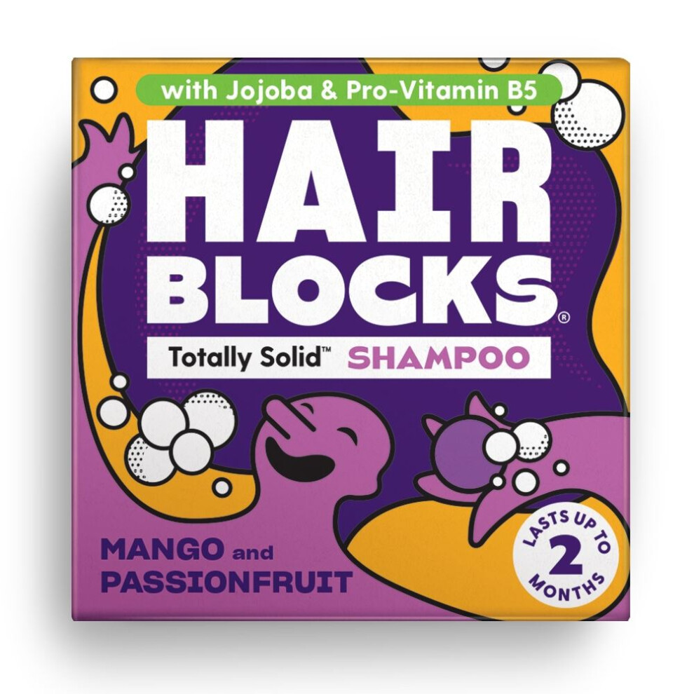 Shower Blocks {Aisle A} | Hair Blocks Solid Shampoo - Mango & Passionfruit - All Hair Types | 1 X 85G