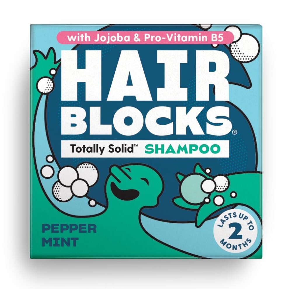 Shower Blocks {Aisle A} | Hair Blocks Solid Shampoo - Pepper Mint - All Hair Types | 1 X 85G