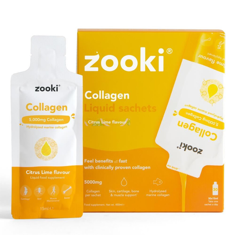 Yourzooki {Aisle K} | Marine Collagen 5000Mg Citrus Lime 15Ml Liquid | 1 X 30 Sachet