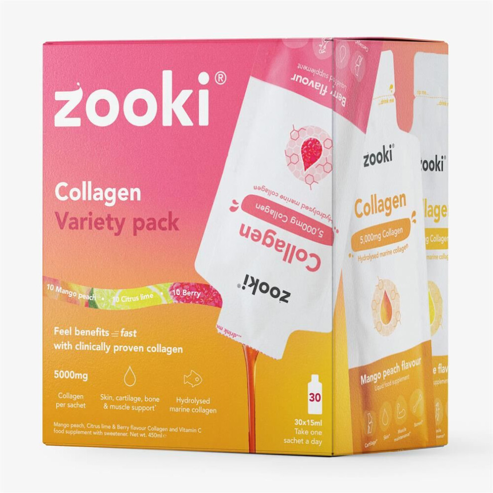 Yourzooki {Aisle K} | Marine Collagen Variety Pack 15Ml | 1 X 30 Sachet