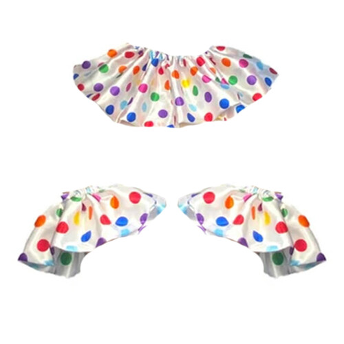 Decorative Stripy Neckline Embellishment Gothic-Colorful dots