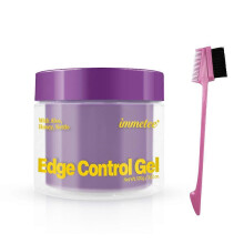 (Purple) 1-5x Edge Control Gel with Brush, Hair Styling Gel Flyaway Hair Tamer, Edge Control Gel for Afro Hair 100g,3.52 oz