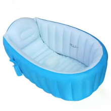 (Blue) Inflatable Pool Baby Swimming Pool Baby BathTub Kids Portable Outdoor Children Basin Bathtub Newborns Swimming Pool