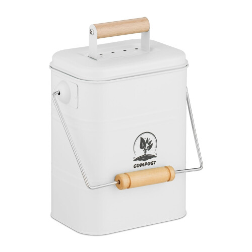 Kitchen Compost Bin, 3.5L Odour-Proof with Filters