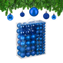 Christbaumkugeln-Set, 138-teilig - Matt, Glänzend, Glitzer