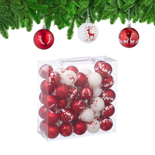 Rentier-Weihnachtskugeln-Set, 50-teilig