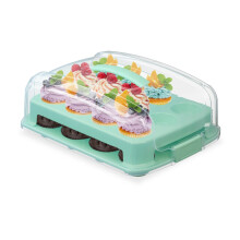 Muffin Cupcake Storage Box, Holds 24, Two-Tier