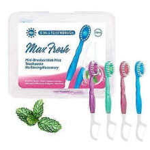(Mixed flavors 10PCS) 10/26Pack Mini Disposable Toothbrushes 5-in-1 Portable Pre-Pasted Travel Toothbrush with Toothpaste