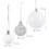 Christmas Tree Baubles Set, Silver & White, Various Finishes 4