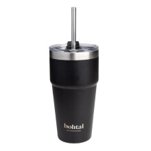 {Aisle C} SmartShake | Bohtal Double Insulated Travel Mug with Straw- Black | 1 x 600ml