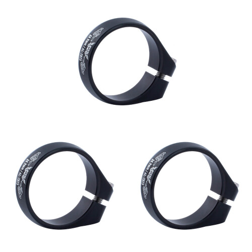 3Pièces Collier De Tube De Noir Avec Vis Renforcée Pour