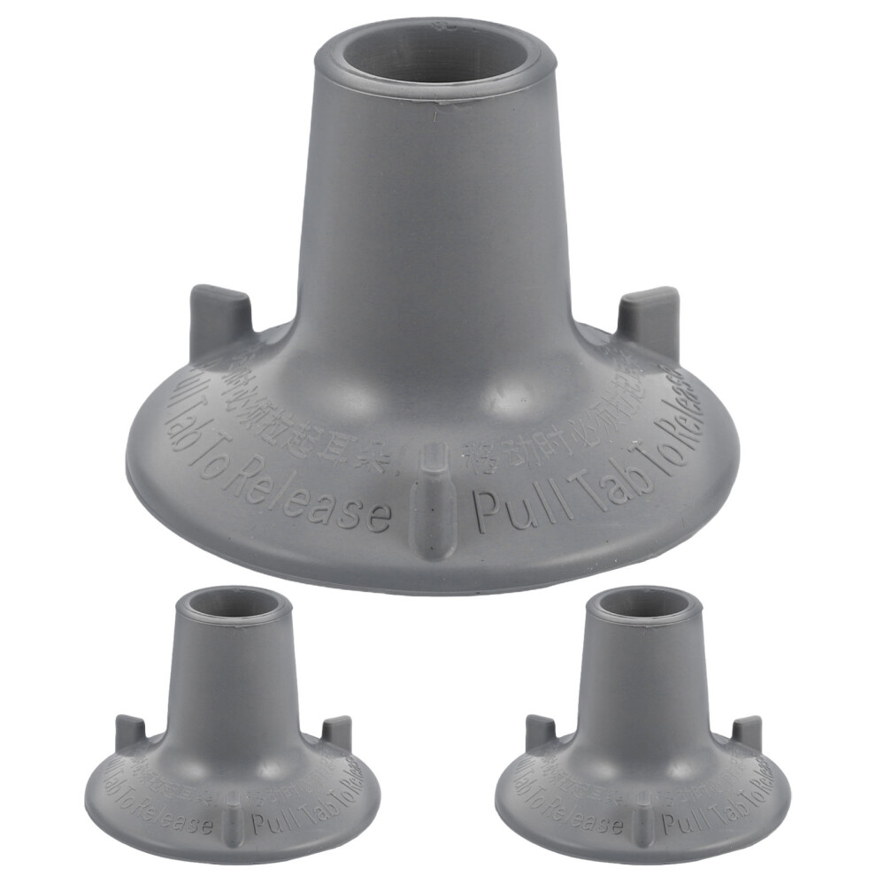 3Pcs Replacement Rubber Feet For Shower Stool Suction Cup Pads Grey 3751527956536