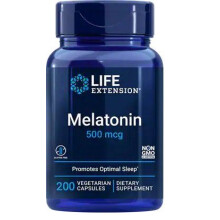 Life Extension, Melatonin, 500 mcg, 200 pflanzliche Kapseln