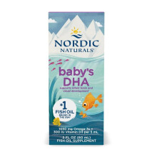 Nordic Naturals Baby DHA Liquid - 1050mg Omega-3 + 300 IU D3 - 60ml