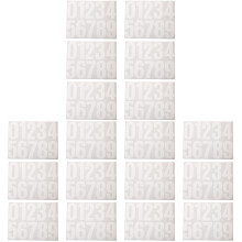Witte Nummerstickers Voor Prullenbakken En Buitenhuis Gebruik