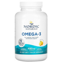 Nordic Naturals Omega-3 690 mg, 180 Weichkapseln mit Zitronengeschmack