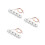 3Pièces Interrupteurs Cuisinière Argent 4Touches Plastic Métal 2