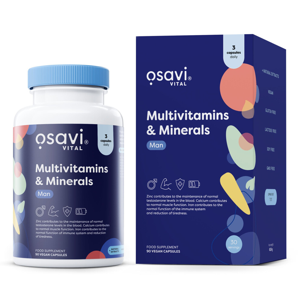 Osavi Multivitamins & Minerals Man Capsules 90 Capsules - Image 3