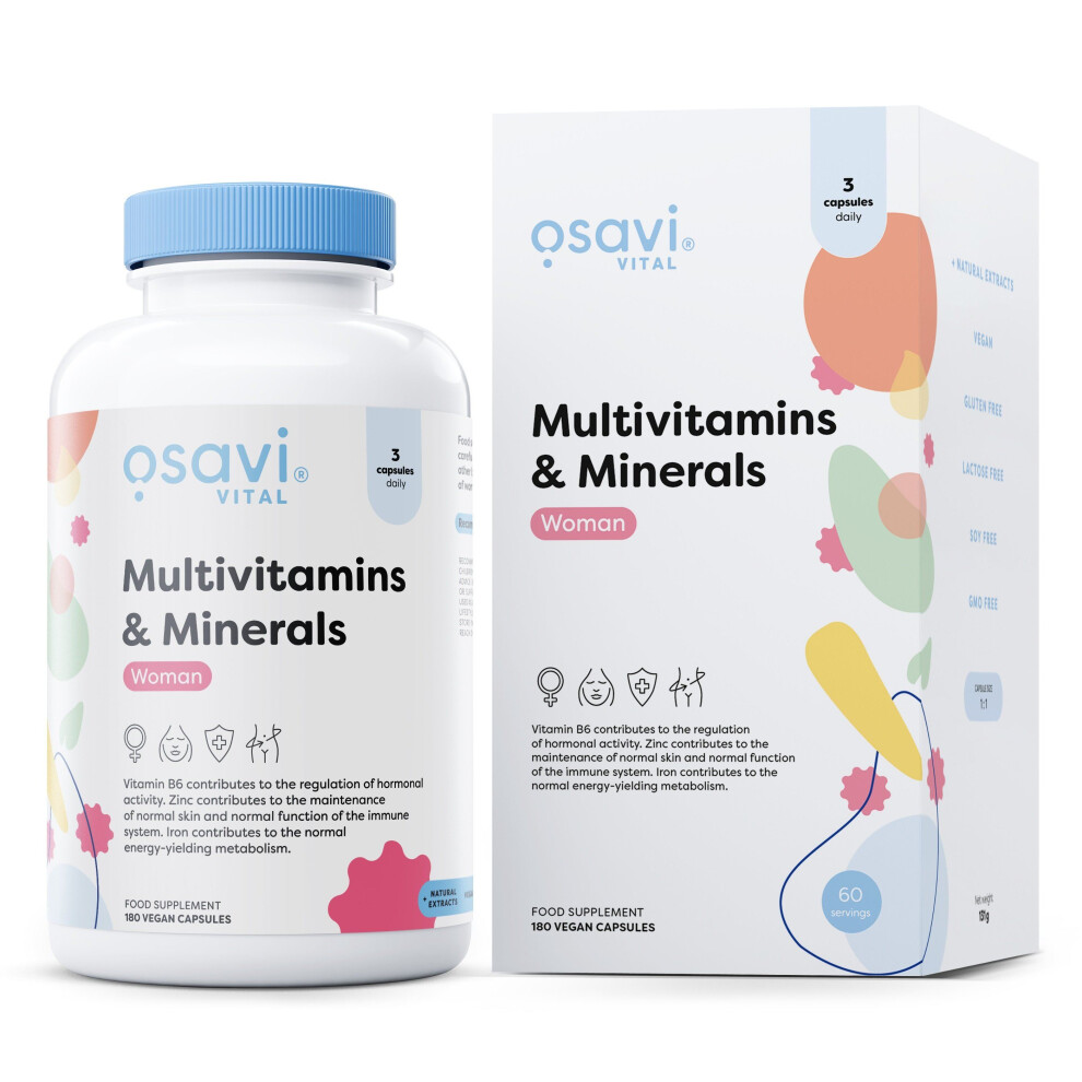 {Aisle K} Osavi | Multivitamins & Minerals Woman | 1 x 180 vegan caps