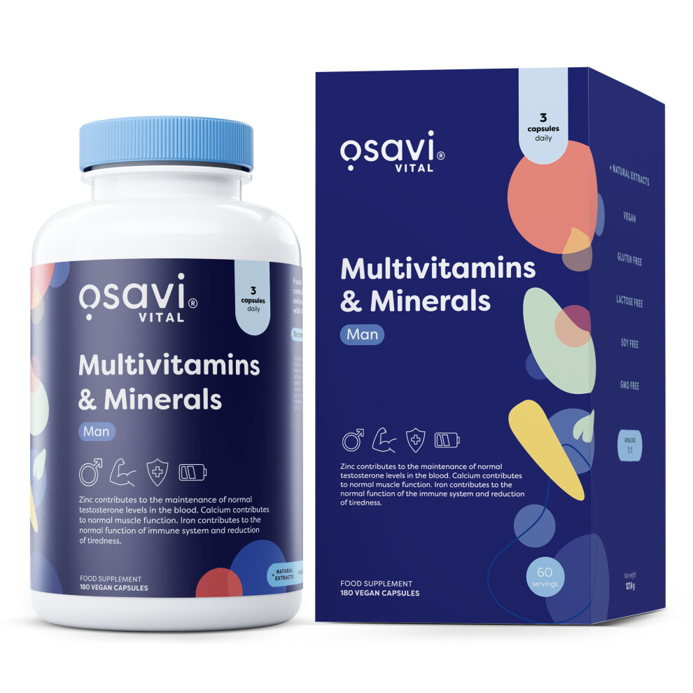 Osavi Multivitamins & Minerals Man - 180 vegan caps - Image 3