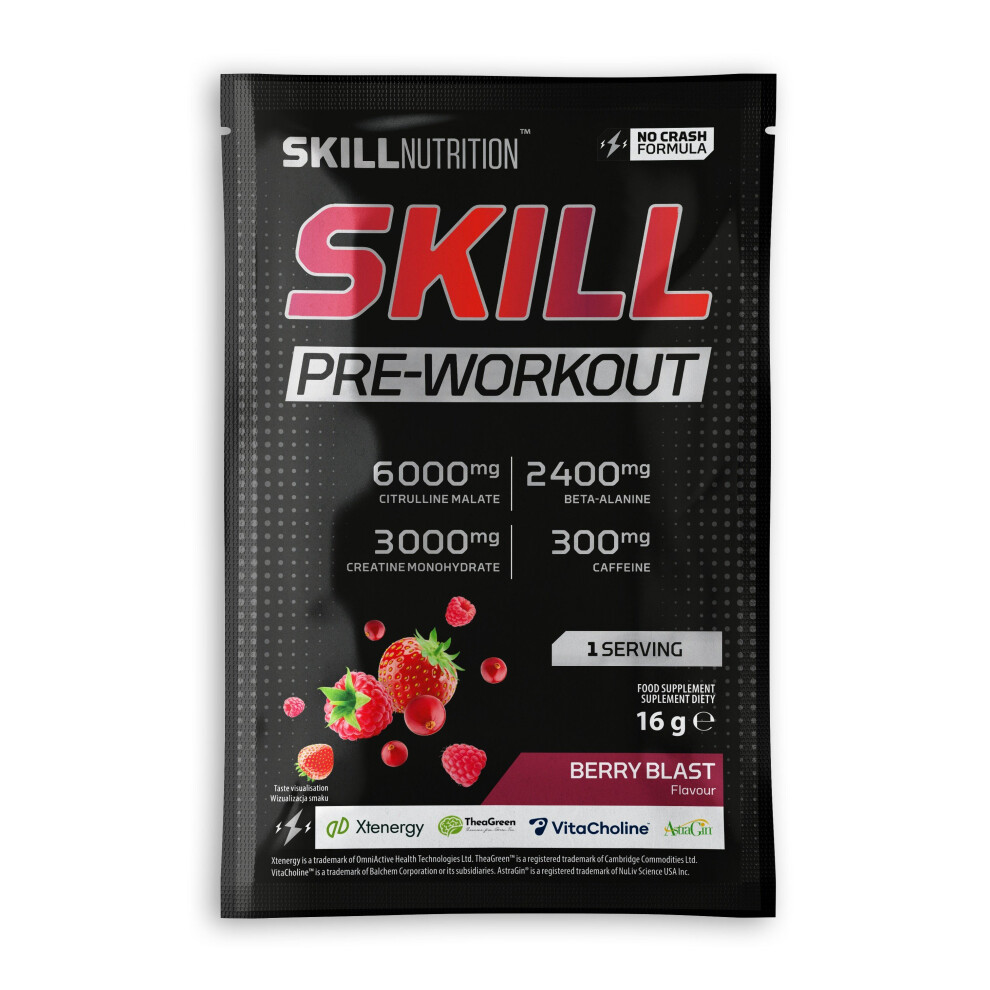 {Aisle D} Skill Nutrition | Skill Pre-Workout- Berry Blast | 1 x 16g