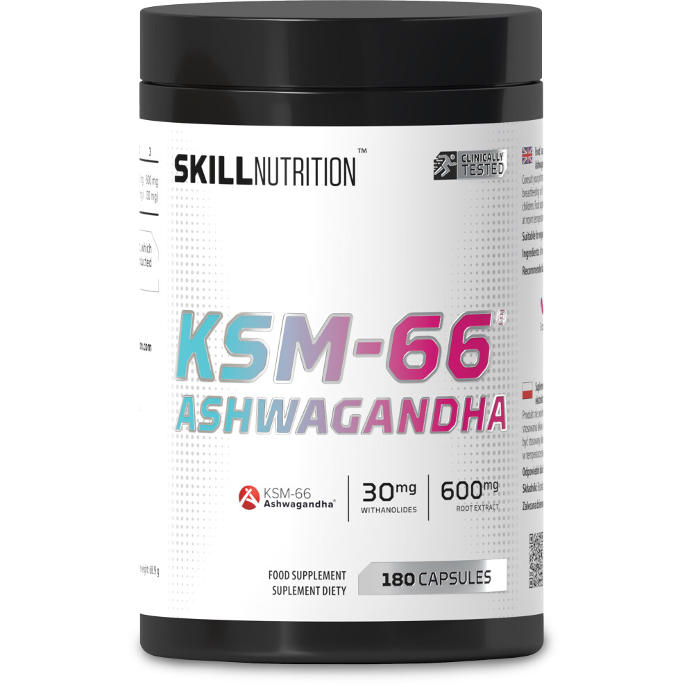 {Aisle K} Skill Nutrition | KSM-66 Ashwagandha | 1 x 180 vegan caps