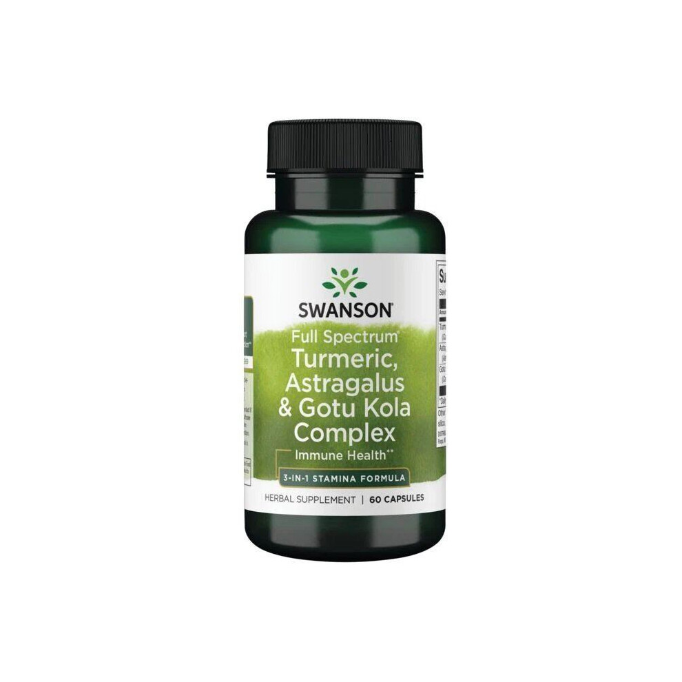 {Aisle K} Swanson | Full Spectrum Turmeric- Astragalus & Gotu Kola Complex | 1 x 60 caps