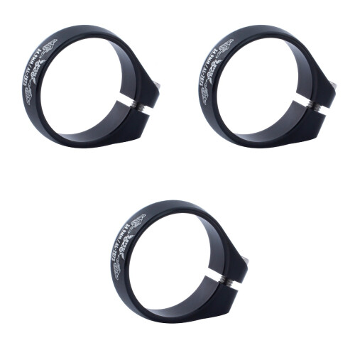 3Pièces Collier De Tube De Noir Avec Vis Renforcée Pour 1