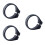 3Pièces Collier De Tube De Noir Avec Vis Renforcée Pour 6