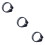 3Pièces Collier De Tube De Noir Avec Vis Renforcée Pour 8