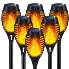 Solar Torch Lights Outdoor, Flickering Flame Solar Garden Lights, Waterproof Dancing Flame Torches for Patio Pathway Yard Decor