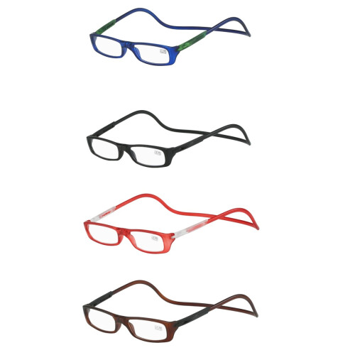+2.5 Two-tone magnetic reading glasses (4 pairs)