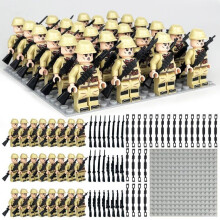 24 PCS US Army Formation Building Blocks Pretend Play Toys Birthday Gift for Boys & Girls