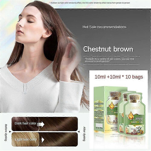 (chestnut brown) Plant Dye Bubble New Botanical Based Bubble Dye For Grey 1