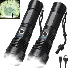 KJUN Led Flashlights 90,000 Lumen High Lumens Rechargeable 2 Pack, IPX5 Waterproof, Powerful Handheld Flashlights for Home Camping Hiking