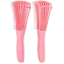 Detangling brush for curly hair, pink, Afro texture 3A to 4C, frizzy and wavy hair for thick and curly hair 2PCS MJH