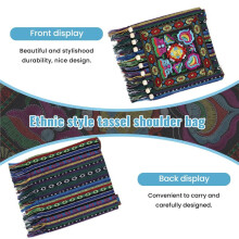 Hmong Vintage chinesischen nationalen Stil ethnischen Umhaengetasche Stickerei Boho Hippie Quaste Tote Messenger