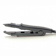 (Tip B, Black Uk Plug) Professional Keratin Bond Hair Extension Iron Tool for Salon and Home Use