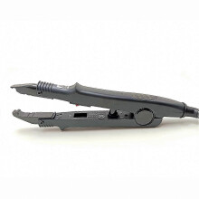 (Tip A, Black Uk Plug) Professional Keratin Bond Hair Extension Iron Tool for Salon and Home Use