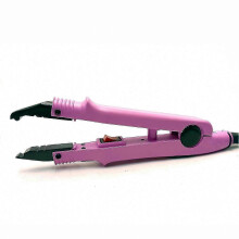 (Tip A, Pink EU Plug) Professional Keratin Bond Hair Extension Iron Tool for Salon and Home Use