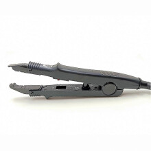 (Tip B, Black AU Plug) Professional Keratin Bond Hair Extension Iron Tool for Salon and Home Use