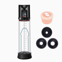 Pompe à vide automatique rechargeable pour hommes - Appareil professionnel électrique d'entraînement à la croissance masculine avec écr IJF