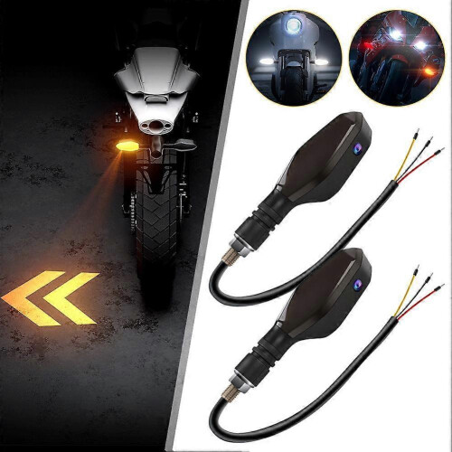 (A) Motorcycle Projection Turn Signal Highlight Arrow Pattern Projection Lamp 2