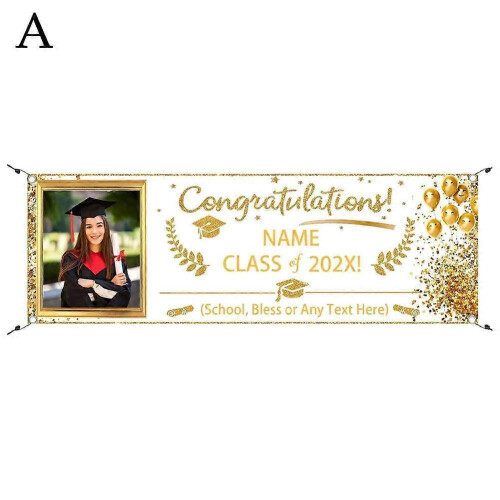 (Golden) Graduation season banner Supporting Flag Dormitory Decoration 1