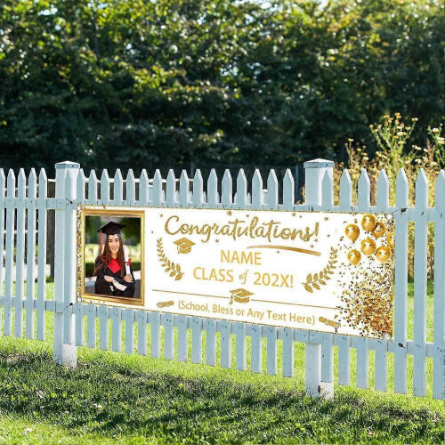 (Golden) Graduation season banner Supporting Flag Dormitory Decoration 2