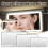 Rechargeable LED Car Sun Visor Makeup Mirror with 3Light Modes 4
