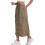 Womens Cargo Skirt High Drawstring Quick Dry Maxi-camelcolor M 1