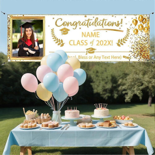 (Golden) Graduation season banner Supporting Flag Dormitory Decoration