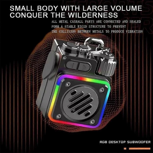 Metal Mini Portable Wireless Bluetooth Speaker Small Subwoofer Loud Sound 1